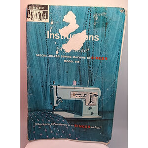VTG 1967 Singer Model 348 Special Zig-Zag Sewing Machine Owner's Operator Manual